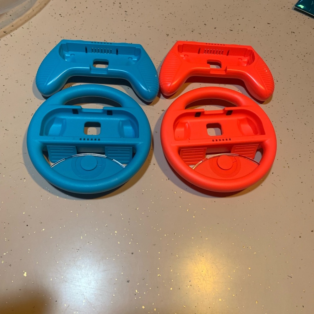 These are non-branded racing steering wheel accessories for the Nintendo Switch